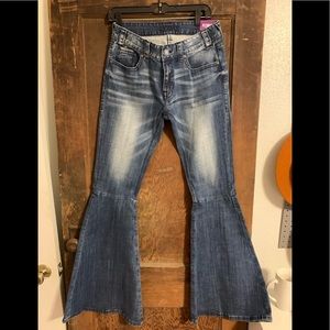 NWT, denim bell bottoms